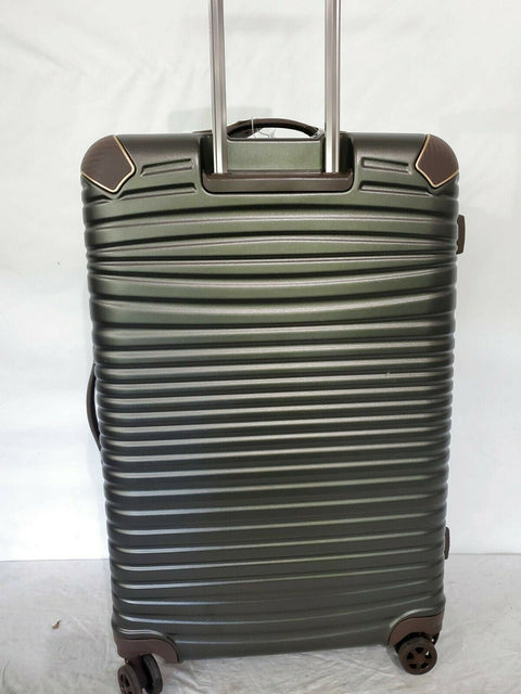 LONDON FOG Oxford II Hard Expandable Spinner Luggage Green Olive 29" TSA
