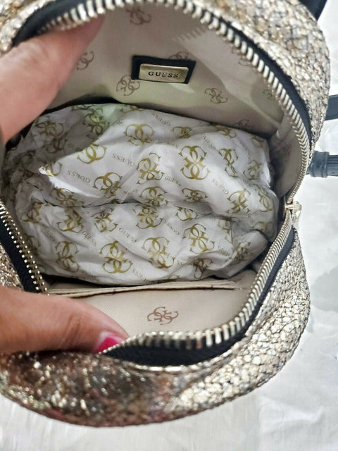 New GUESS Women's Convertible DELON Mini Backpack Shinny