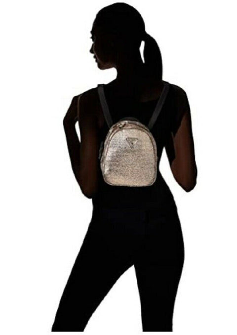 New GUESS Women's Convertible DELON Mini Backpack Shinny