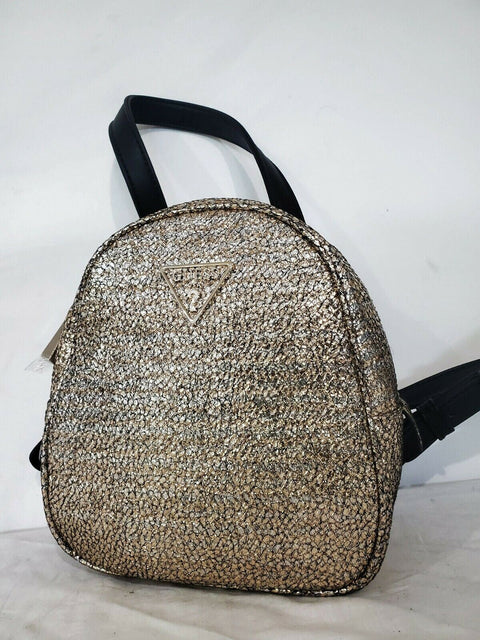 New GUESS Women's Convertible DELON Mini Backpack Shinny