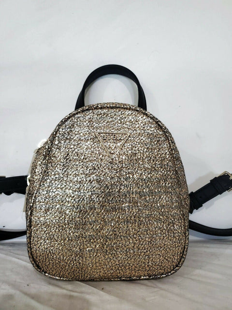 New GUESS Women's Convertible DELON Mini Backpack Shinny