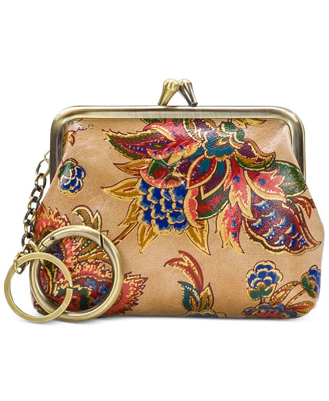 New Patricia Nash Women's French Tapestry Large Leather Coin Purse Floral