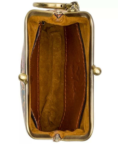 New Patricia Nash Women's French Tapestry Large Leather Coin Purse Floral