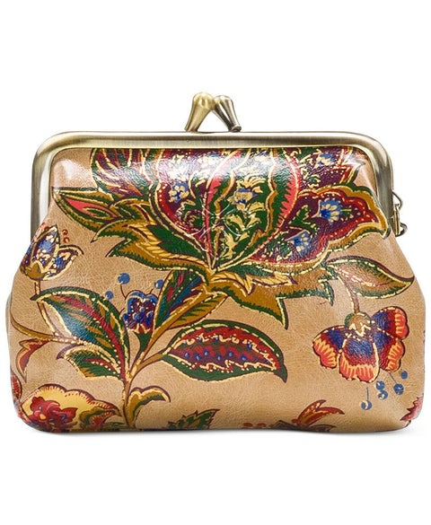 New Patricia Nash Women's French Tapestry Large Leather Coin Purse Floral