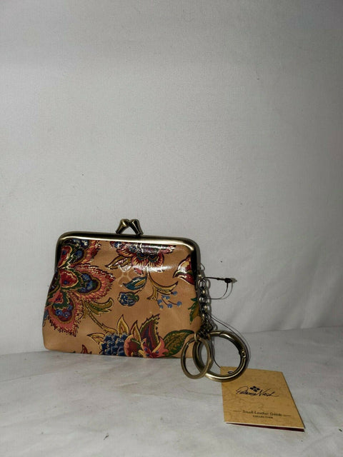 New Patricia Nash Women's French Tapestry Large Leather Coin Purse Floral