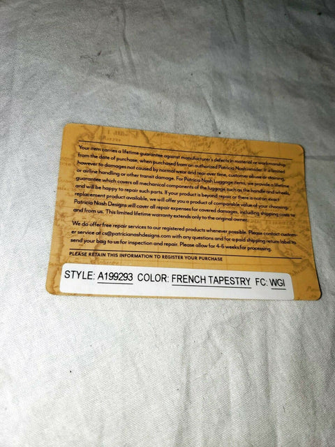 New Patricia Nash Women's French Tapestry Large Leather Coin Purse Floral