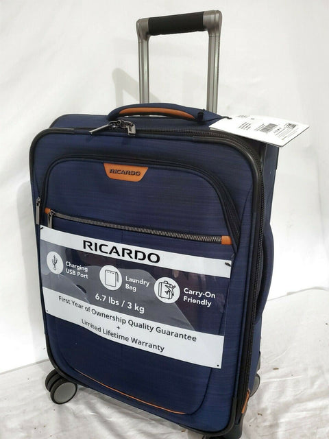 $280 New Ricardo Cabrillo 2.0 21" Softside Carry-On Spinner Luggage Suitcase USB