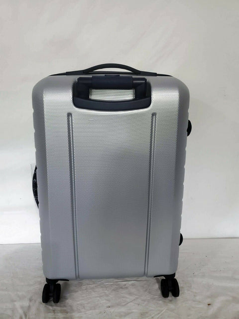 $450 New Tommy Hilfiger Riverdale 26" Hard Upright Check In Luggage Silver