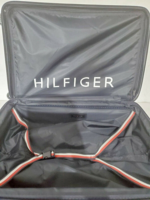 $450 New Tommy Hilfiger Riverdale 26" Hard Upright Check In Luggage Silver