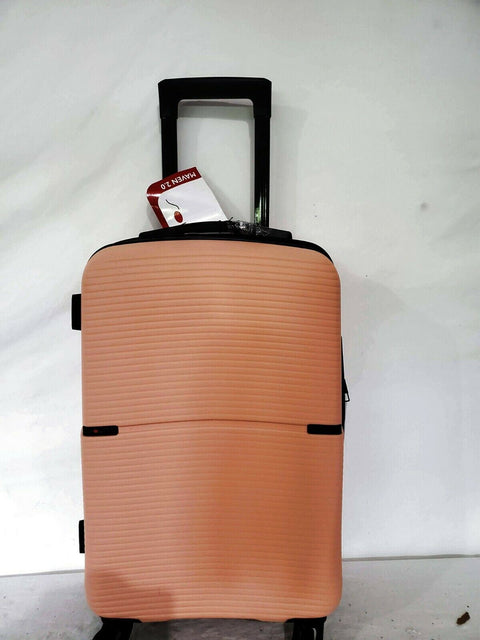 $320 New Solite Maven 2.0 Expandable Spinner Luggage 22" Carry On Rose Gold