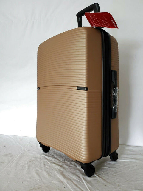 $340 New Solite Maven 2.0 Expandable Spinner Luggage 26" Check In Champagne
