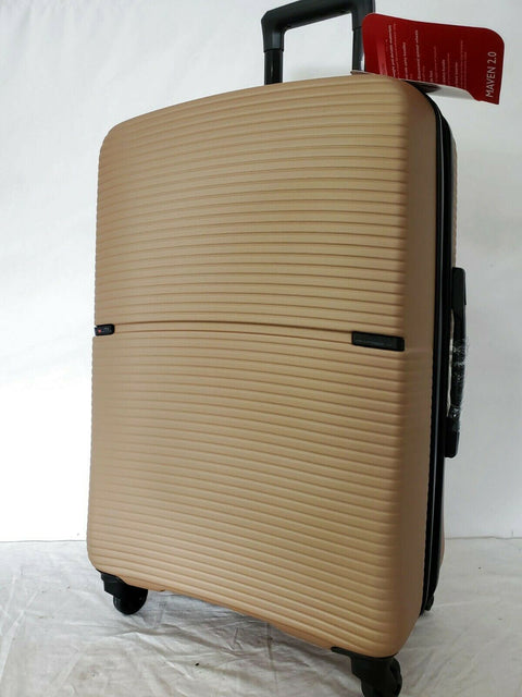 $340 New Solite Maven 2.0 Expandable Spinner Luggage 26" Check In Champagne