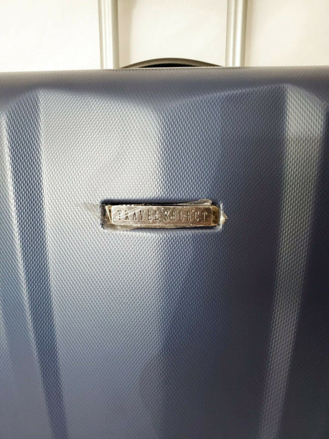 New Travel Select 21" Hard Carry On Spinner Luggage Suitcase Blue TSA Lock