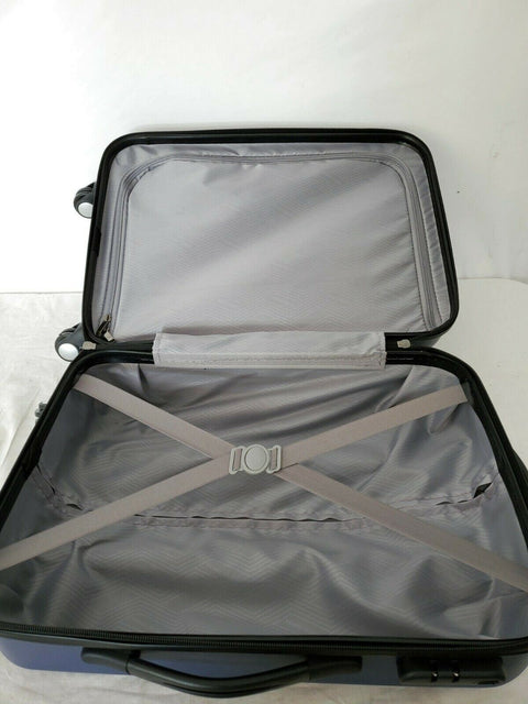 New Travel Select 21" Hard Carry On Spinner Luggage Suitcase Blue TSA Lock