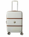 $500 Delsey Rendez-Vous 22" Expandable Carry-On Luggage Suitcase White Hardcase