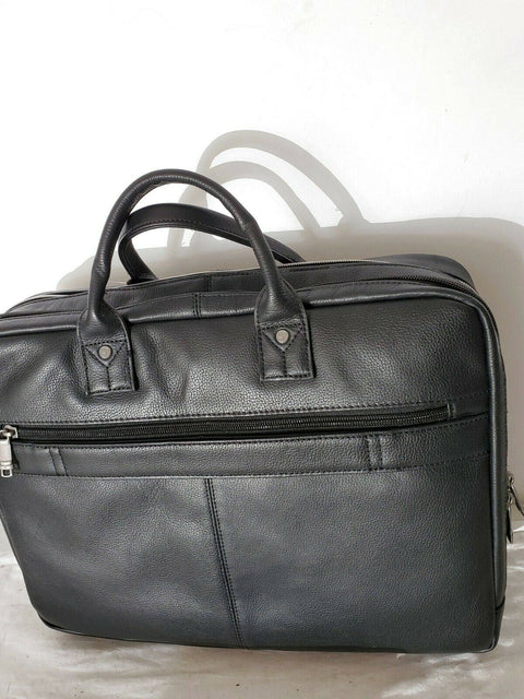 $300 Samsonite Leather Checkpoint Friendly Case Business Laptop Bag Black
