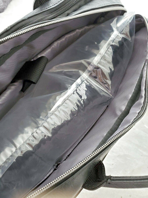 $300 Samsonite Leather Checkpoint Friendly Case Business Laptop Bag Black