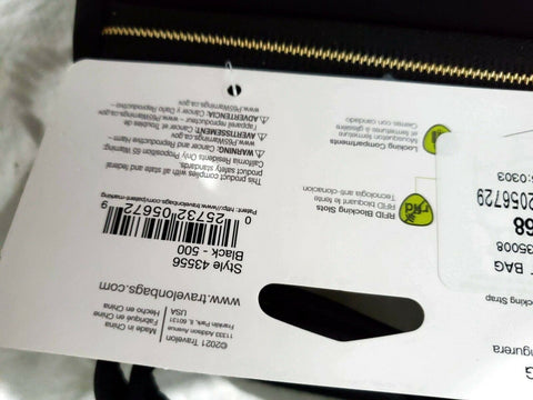 $120 New Travelon Anti-Theft Addison Convertible Crossbody Belt Bag Black