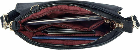 $120 New Travelon Anti-Theft Addison Convertible Crossbody Belt Bag Black