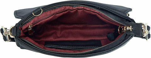 $120 New Travelon Anti-Theft Addison Convertible Crossbody Belt Bag Black
