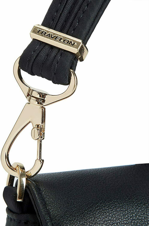 $120 New Travelon Anti-Theft Addison Convertible Crossbody Belt Bag Black