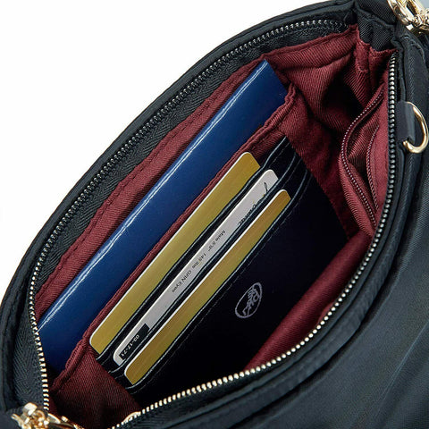 $120 New Travelon Anti-Theft Addison Convertible Crossbody Belt Bag Black