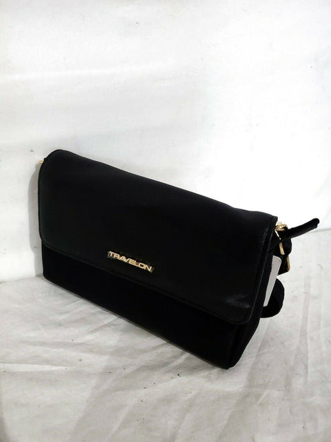 $120 New Travelon Anti-Theft Addison Convertible Crossbody Belt Bag Black