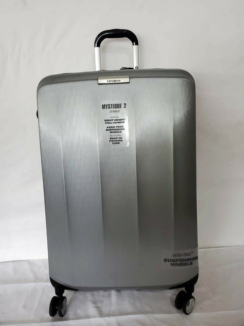$580 Samsonite Mystique 2.0 28" Hardside Spinner Luggage Silver Suitcase TSA