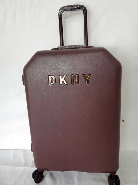 $395 New DKNY Allure 24" Hard Case Spinner Wheels Suitcase Luggage Wine Red