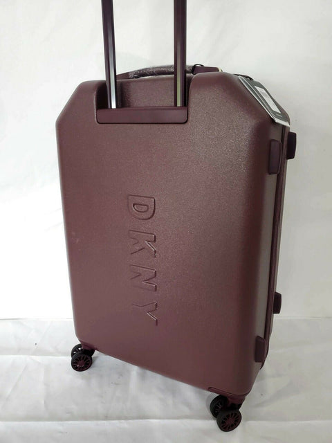 $395 New DKNY Allure 24" Hard Case Spinner Wheels Suitcase Luggage Wine Red