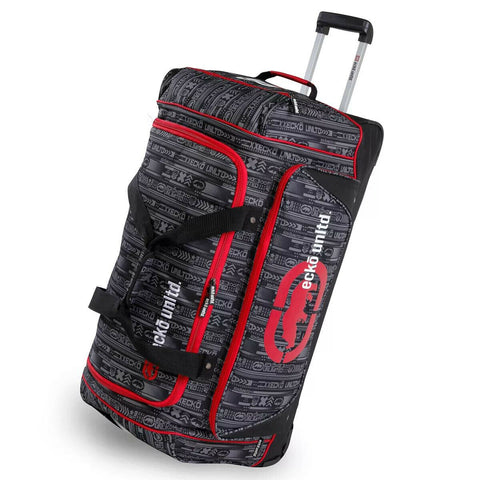 $149 New Ecko Unltd Steam 32-Inch Large Wheeled Duffel Check IN Size