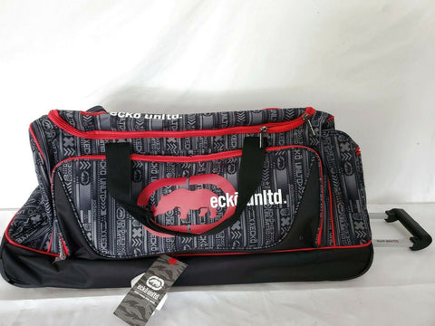 $149 New Ecko Unltd Steam 32-Inch Large Wheeled Duffel Check IN Size