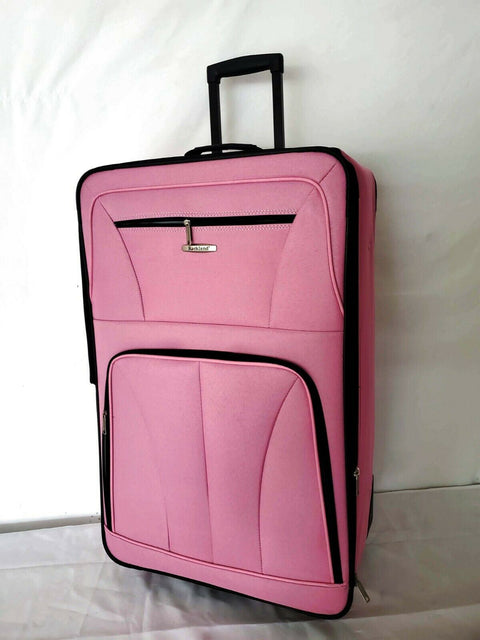$280 Rockland 28" Large Luggage Rolling Suitcase Pink Two Wheeled