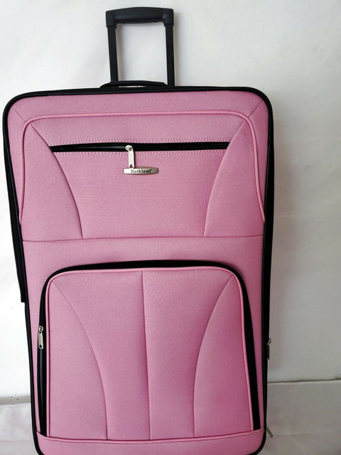 $280 Rockland 28" Large Luggage Rolling Suitcase Pink Two Wheeled