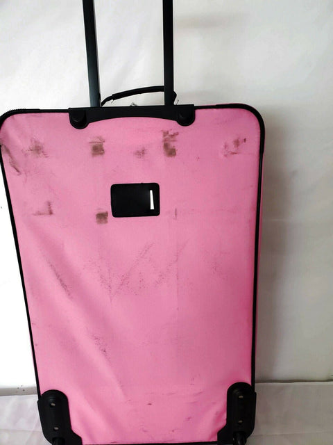 $280 Rockland 28" Large Luggage Rolling Suitcase Pink Two Wheeled