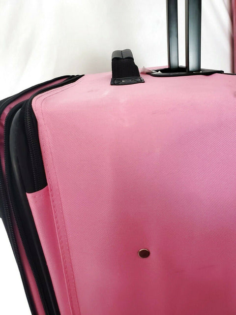 $280 Rockland 28" Large Luggage Rolling Suitcase Pink Two Wheeled