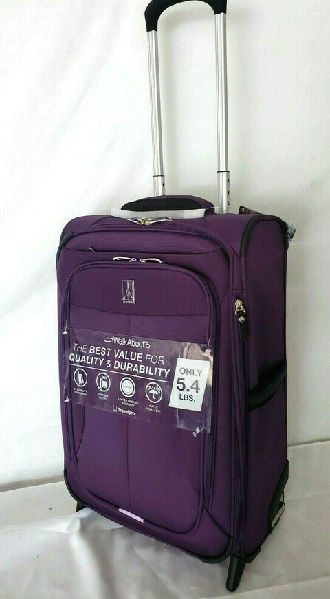 $360 TRAVELPRO WALKABOUT 5 21" TWO WHEEL SUITCASE LUGGAGE CARRY ON PURPLE