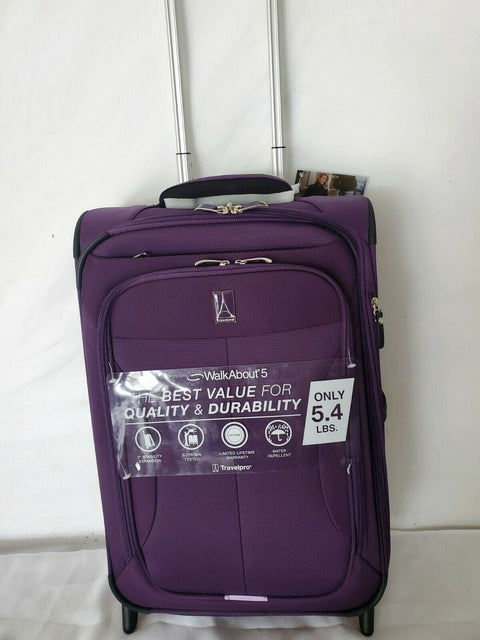 $360 TRAVELPRO WALKABOUT 5 21" TWO WHEEL SUITCASE LUGGAGE CARRY ON PURPLE