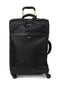 New LIPAULT Plume Avenue 25" Spinner Luggage In 2 Jet Black Check in Suitcase