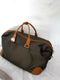 New Hartmann Luxe Walnut Brown Jacquard Duffle Travel Bag Herringbone Large