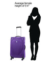 New Atlantic Infinity Lite 4 21" Expandable Spinner Luggage Carry On Purple