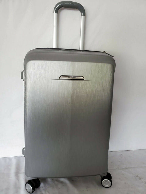 $420 Samsonite Mystique 2.0 25" Hardside Spinner Luggage Silver Suitcase TSA