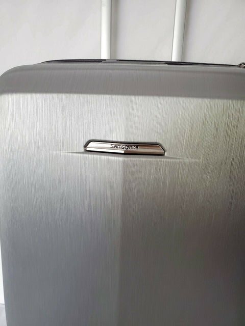 $420 Samsonite Mystique 2.0 25" Hardside Spinner Luggage Silver Suitcase TSA