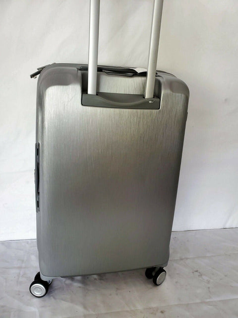 $420 Samsonite Mystique 2.0 25" Hardside Spinner Luggage Silver Suitcase TSA