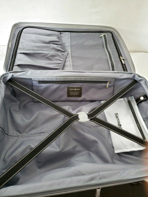 $420 Samsonite Mystique 2.0 25" Hardside Spinner Luggage Silver Suitcase TSA