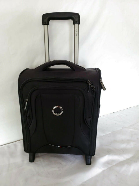DELSEY OPTIMAX LITE 15" UNDERSEATER ROLLING CARRY ON TOTE BLACK