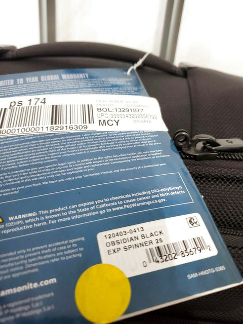 $580 Samsonite Silhouette 16  25" Soft Expandable Spinner Suitcase Luggage Black