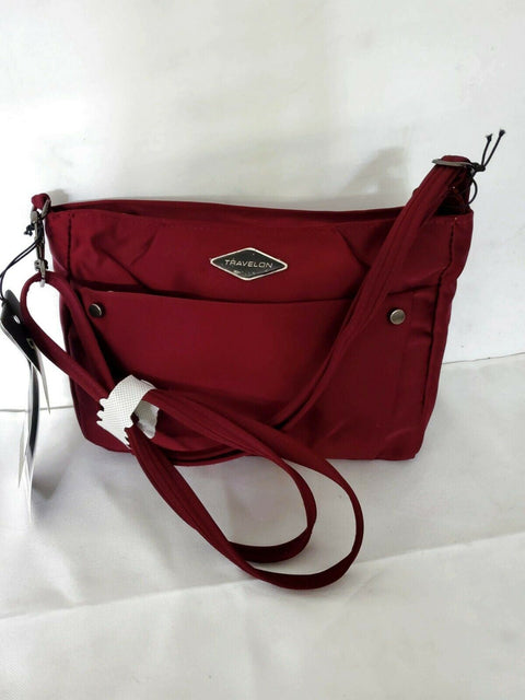 $120 New Travelon Anti-Theft Parkview Small Crossbody Bag Wine Purple