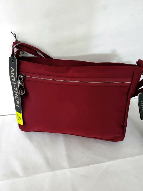 $120 New Travelon Anti-Theft Parkview Small Crossbody Bag Wine Purple