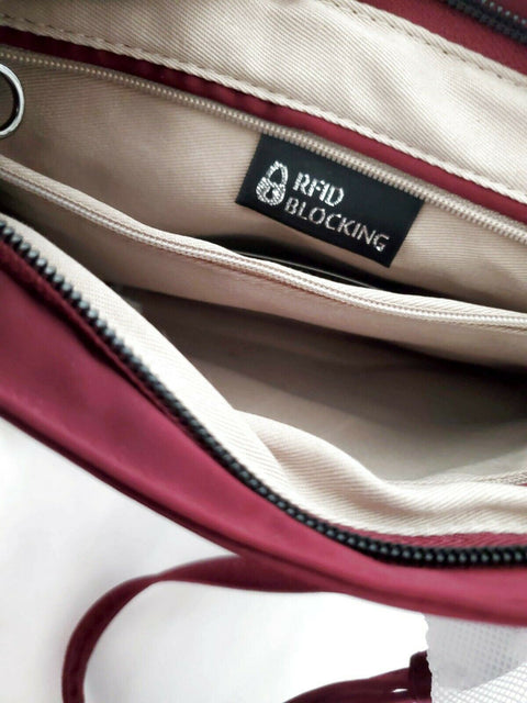 $120 New Travelon Anti-Theft Parkview Small Crossbody Bag Wine Purple